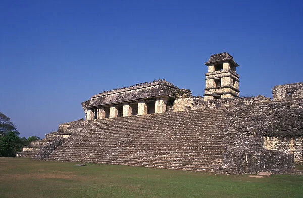 Mexico, Chiapas province, Palenque. The Palace