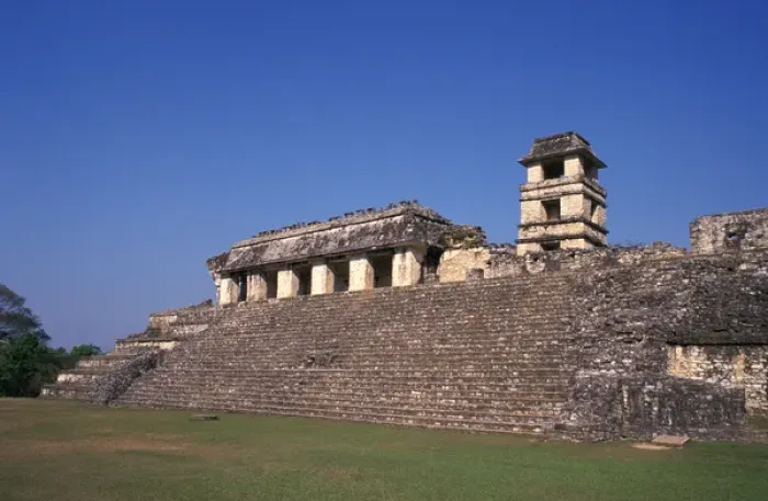 Framed Print : Mexico, Chiapas province, Palenque. The Palace Framed Print : Mexico, Chiapas province, Palenque. The Palace