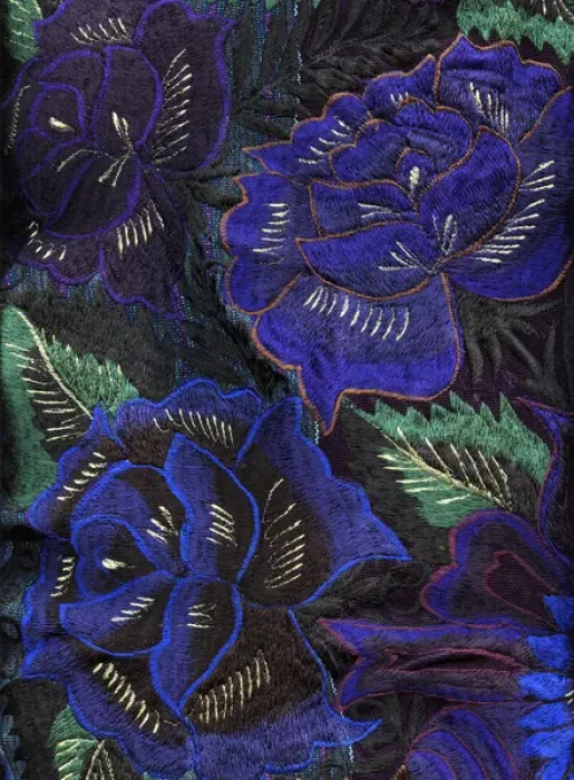 Framed Print : Mexico, Chiapas, Detail on Tzotzil Mayan indian hand embroidered mens poncho