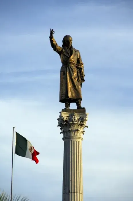 Framed Print : Mexico, Chihuahua. Bronze statue in historic downtown square Framed Print : Mexico, Chihuahua. Bronze statue in historic downtown square
