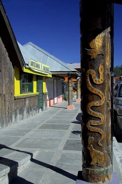 Mexico, Chihuahua, Copper Canyon, Creel. Tarahumara carving. THIS IMAGE HAS SOME