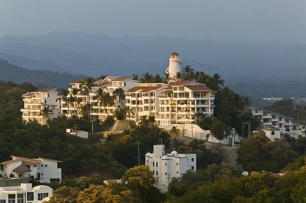Mexico, Colima, Manzanillo. Peninsula de Santiago  /  Resort Condominiums  /  Sunset