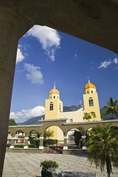 Mexico, Colima, Minatitlan. Town Church