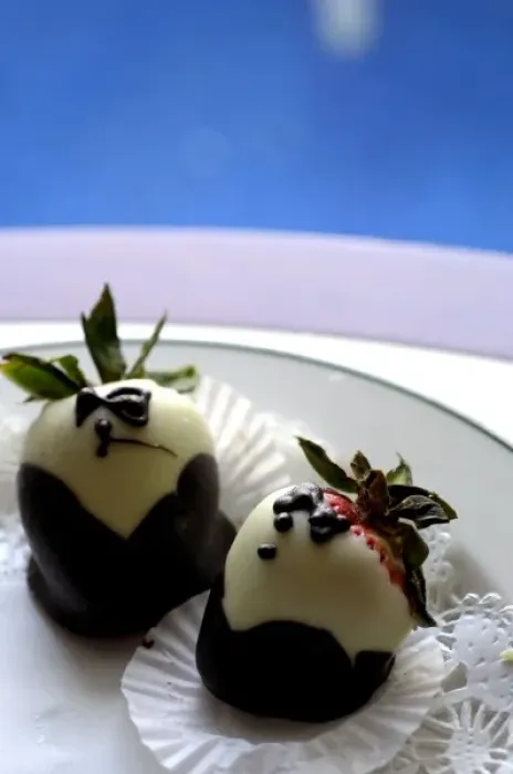 Framed Print : Mexico cruise. Princess Cruises Dawn Princess, Tuxedo strawberries - chocolate dipped berries