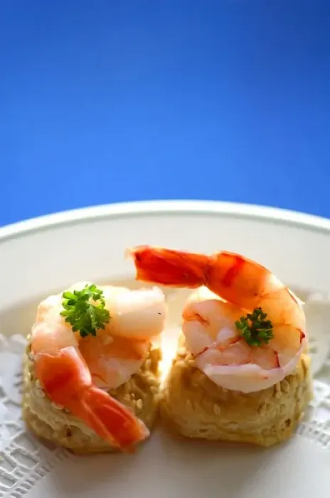 Framed Print : Mexico cruise. Princess Cruises Dawn Princess, shrimp on sesame pastry Framed Print : Mexico cruise. Princess Cruises Dawn Princess, shrimp on sesame pastry