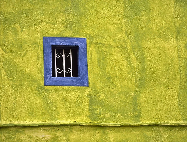 Mexico, Dolores Hidalgo. Window in side of house