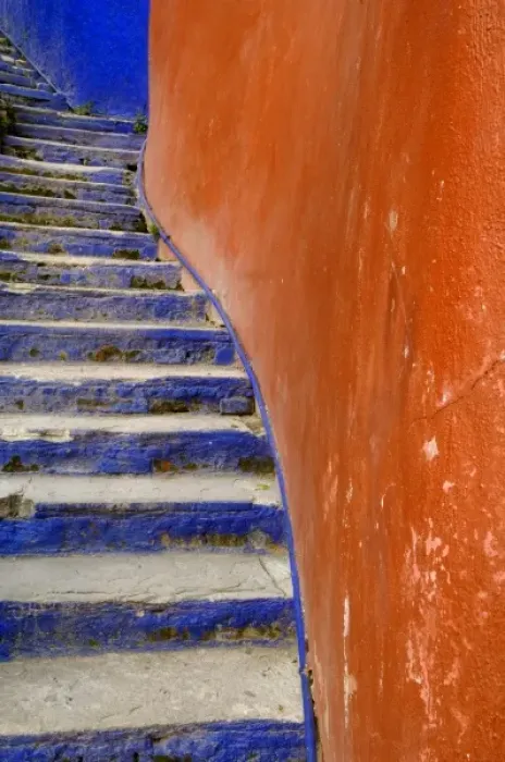 Framed Print : Mexico, Guanajuato, Colorful stairs Framed Print : Mexico, Guanajuato, Colorful stairs