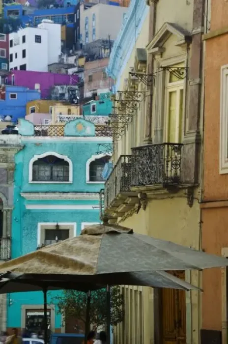 Framed Print : Mexico, Guanajuato. Densely packed assortment of multicolored buildings up a hillside Framed Print : Mexico, Guanajuato. Densely packed assortment of multicolored buildings up a hillside