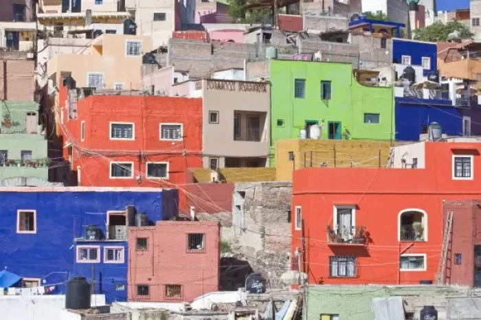 Framed Print : Mexico, Guanajuato, Guanajuato, Colorful Houses on Hillside Framed Print : Mexico, Guanajuato, Guanajuato, Colorful Houses on Hillside