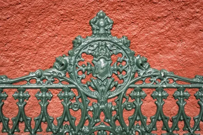 Framed Print : Mexico, Guanajuato. Detail of metal park bench Framed Print : Mexico, Guanajuato. Detail of metal park bench