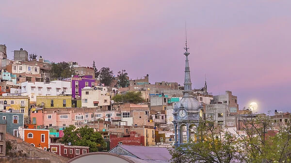 Mexico, Guanajuato. Moonset over the city. Credit as: Don Paulson  /  Jaynes Gallery  /  DanitaDelimont