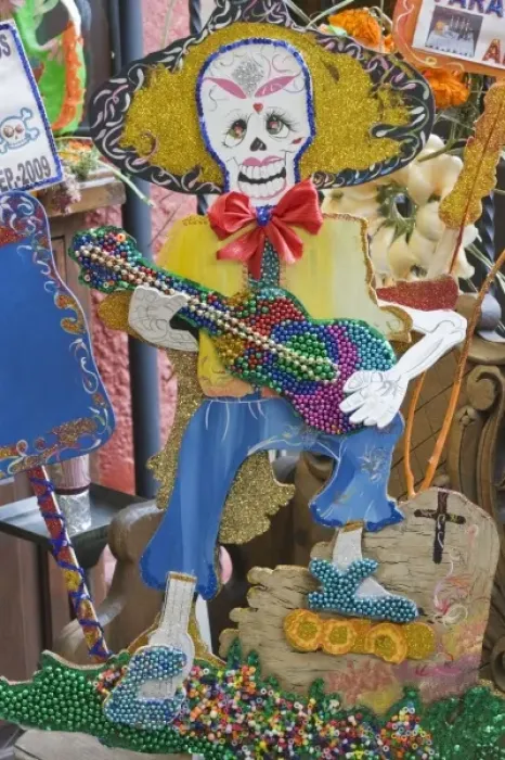 Framed Print : Mexico, Guanajuato, San Miguel de Allende, Day of the Dead Decoration Framed Print : Mexico, Guanajuato, San Miguel de Allende, Day of the Dead Decoration