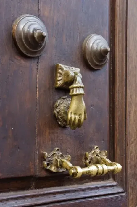 Framed Print : Mexico, Guanajuato, San Miguel de Allende, Door Knocker