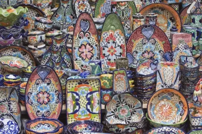 Framed Print : Mexico, Guanajuato, San Miguel de Allende, Souvenir Pottery Framed Print : Mexico, Guanajuato, San Miguel de Allende, Souvenir Pottery