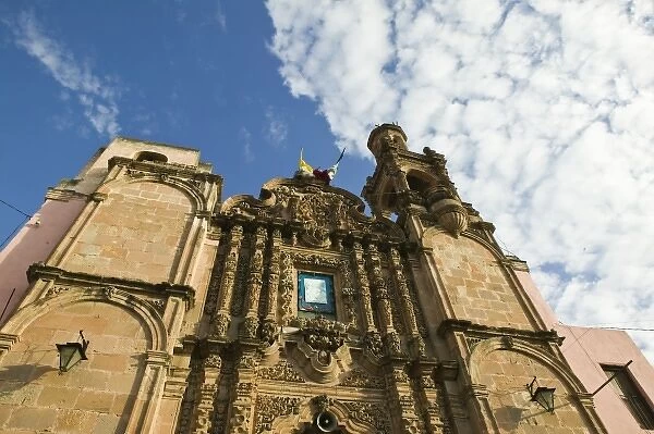 Mexico, Guanajuato State, Guanajuato. Iglesia de Pardo Church  /  Exterior  /  Sunset