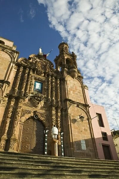 Mexico, Guanajuato State, Guanajuato. Iglesia de Pardo Church  /  Exterior  /  Sunset