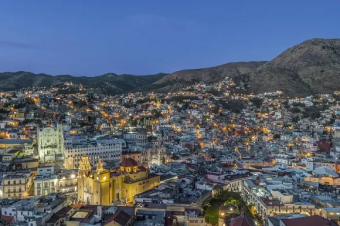 Framed Print : Mexico, Guanajuato, Twilight Guanajuato