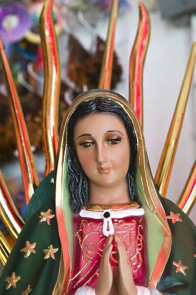 Mexico, Guerrero, Petatlan. Virgin of Guadalupe Art at the Santuario Nacional del