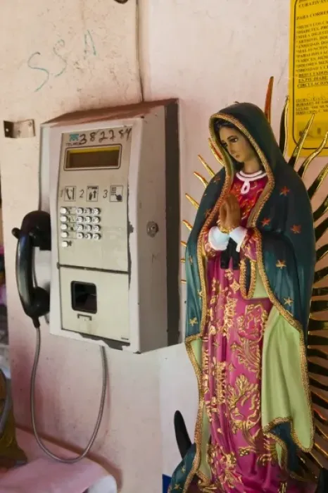 Framed Print : Mexico, Guerrero, Petatlan. Virgin of Guadalupe Art at the Santuario Nacional del