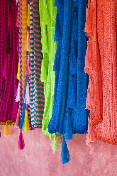Mexico, Guerrero, Zihuatanejo. Tourist Market- Meican Hammocks