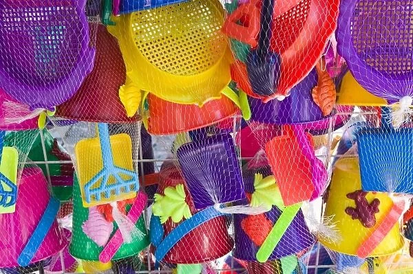 Mexico, Guerrero, Zihuatanejo. Tourist Market- Beach Toys