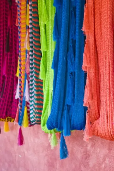 Framed Print : Mexico, Guerrero, Zihuatanejo. Tourist Market- Meican Hammocks