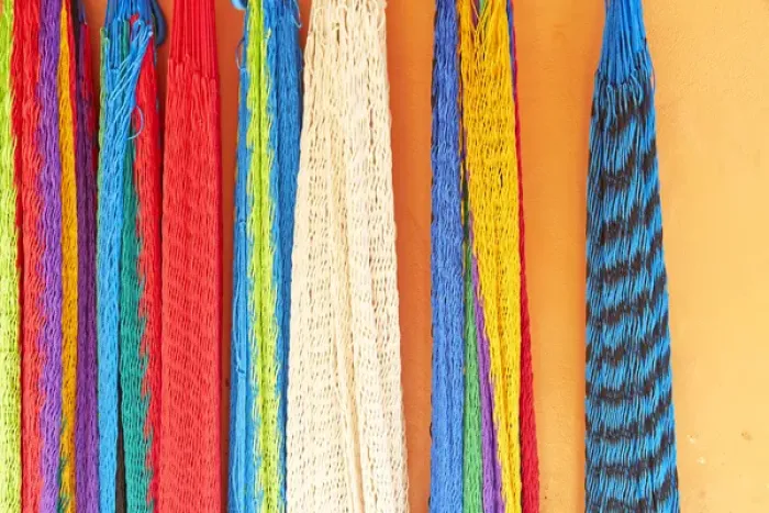 Framed Print : Mexico, Jalisco. Colorful hammocks sold by street vendors Framed Print : Mexico, Jalisco. Colorful hammocks sold by street vendors