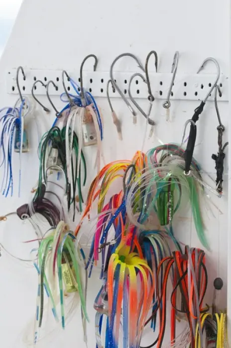 Framed Print : Mexico, Puerto Vallarta. Lures for deepsea sportsfishing Puerto Vallarta, Mexico
