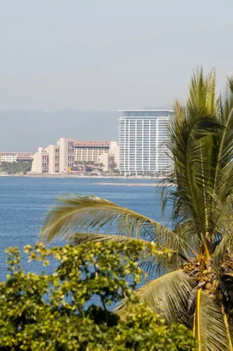 Framed Print : Mexico, Puerto Vallarta. Puerto Vallarta skyline, Mexico