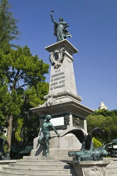 Mexico, Queretaro State, Queretaro. Monument to the Corregidora-Commemorates La Corregidora