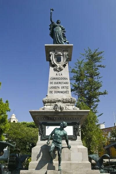 Mexico, Queretaro State, Queretaro. Monument to the Corregidora-Commemorates La Corregidora