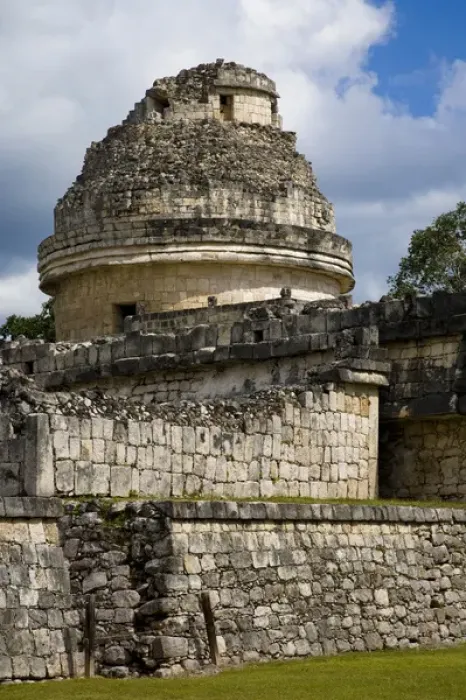 Framed Print : Mexico, Quintana Roo, near Cancun, Chichen-Itza, El Caracol (the Snail) an astonomy Observatory