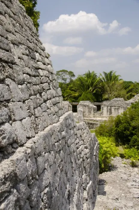Framed Print : Mexico, Quintana Roo, Yucatan Peninsula near Costa Maya. Kohunlich Mayan Ruins