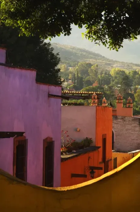 Framed Print : Mexico, San Miguel de Allende. Colorful urban scenic in early morning Framed Print : Mexico, San Miguel de Allende. Colorful urban scenic in early morning