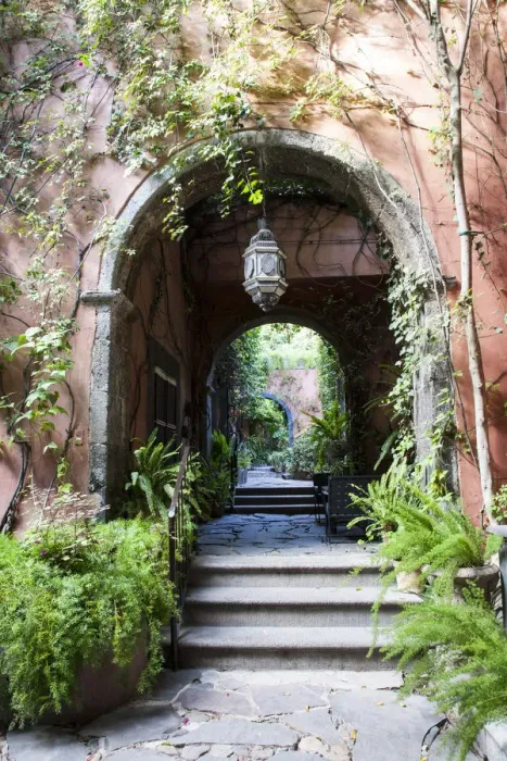Framed Print : Mexico, San Miguel de Allende, Hotel in San Miguel de Allende