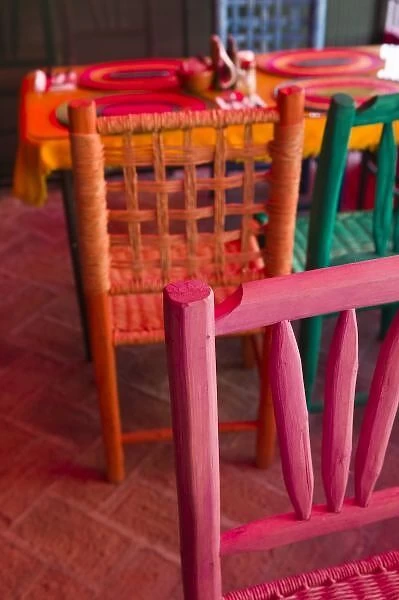 Mexico, Sinaloa State, Mazatlan. Old Mazatlan- Cafe Detail (Te Amo Lucy  /  I Love Lucy