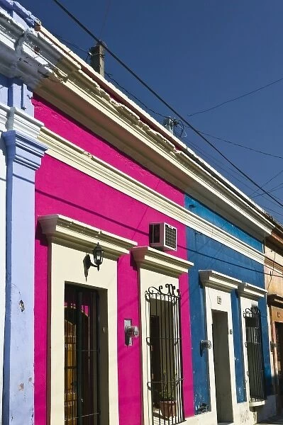 Mexico, Sinaloa State, Mazatlan. Old Mazatlan- Buildings on Escobedo Street