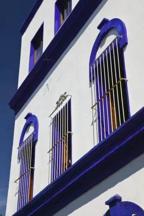 Framed Print : Mexico, Sinaloa State, Mazatlan. Old Mazatlan- Building Detail