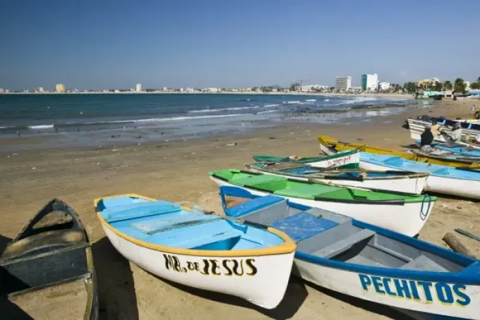Framed Print : Mexico, Sinaloa State, Mazatlan. Playa Norte Beach- Fishing Boats Framed Print : Mexico, Sinaloa State, Mazatlan. Playa Norte Beach- Fishing Boats