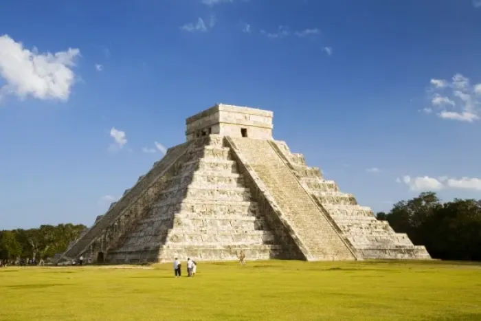 Framed Print : Mexico, Yucatan. Chichen Itza is a large pre-Columbian archaeological site built by the Maya