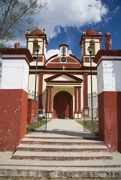Mexico, Yucatan. Church on the main roadway leading from Merida to Celestun