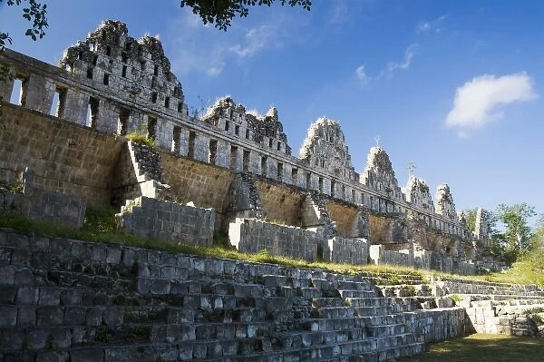 Mexico, Yucatan, Uxmal, a large pre-Columbian ruined city of the Mayan civilization
