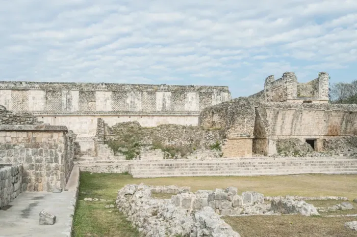 Framed Print : Mexico, Yucatan. Uxmal Ruins, Nunnery Quadrangle, believed to be constructed in the 9th