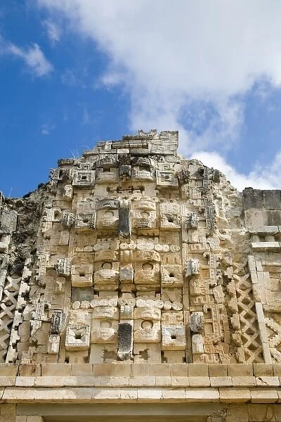 Mexico, Yucatan, Uxmal. Uxmal, a large pre-Columbian ruined city of the Mayan civilization