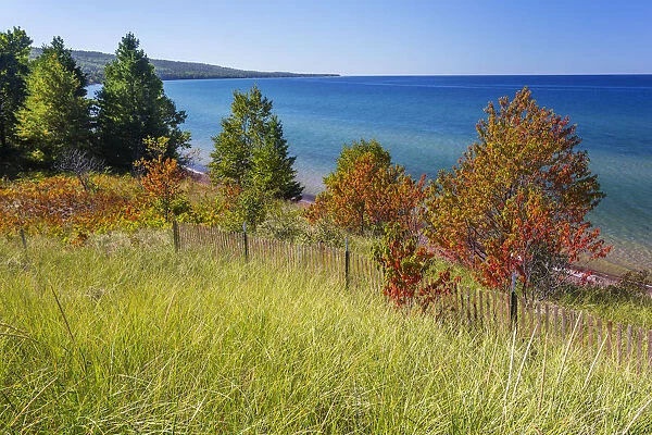 Michigan, Keweenaw Peninsula, Great Sand Bay, view of Lake Superior