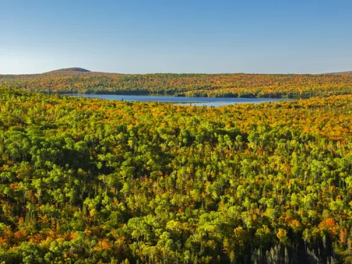 Framed Print : Michigan, Keweenaw Peninsula, view from Brockway Mountain
