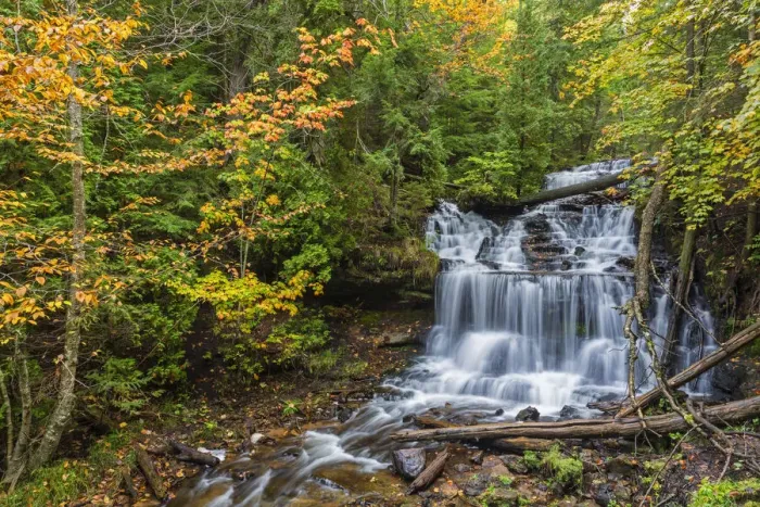 Framed Print : Michigan, Munising, Wagner Falls Framed Print : Michigan, Munising, Wagner Falls