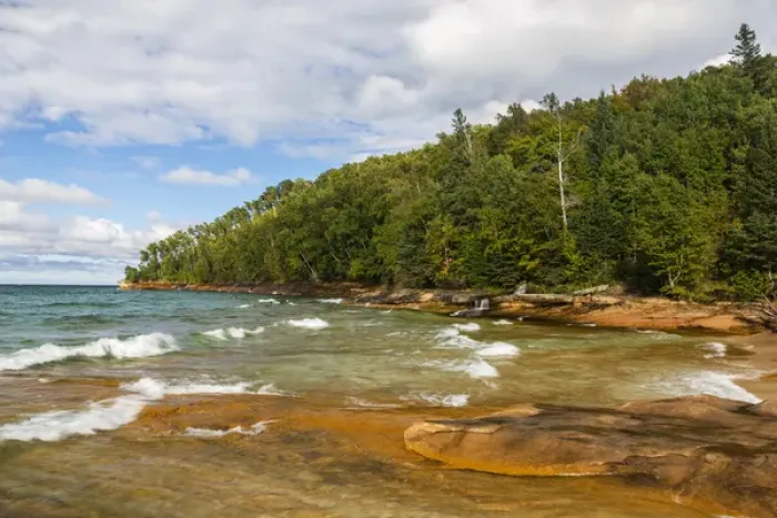 Framed Print : Michigan, Pictured Rocks National Lakeshore, Miners Beach Framed Print : Michigan, Pictured Rocks National Lakeshore, Miners Beach