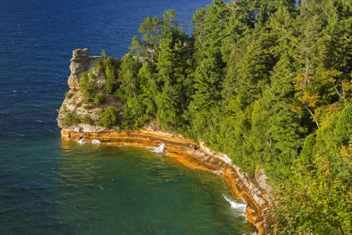 Framed Print : Michigan, Pictured Rocks National Lakeshore, Miners Castle