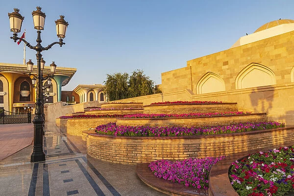 Middle East, Arabian Peninsula, Oman, Muscat. Al Alam Palace in Muscat
